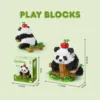WPDTBB000173 Cute Panda Huahua Menglan Series Mini Building Block Toy