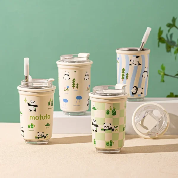 WPLSCPTM0150-0153-00 Cute Panda Insulated Insulated Water Cup Thermos