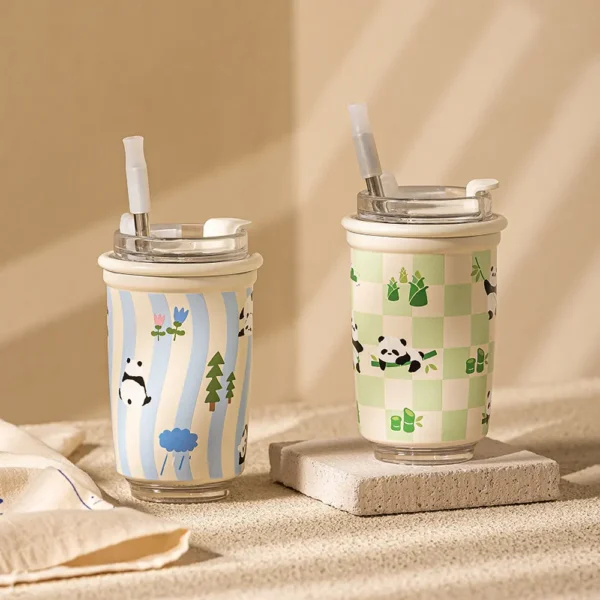 WPLSCPTM0150-0153-01 Cute Panda Insulated Insulated Water Cup Thermos