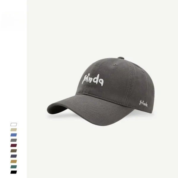WPCTHASC0068 Cute Panda Letter Embroidered Baseball Cap Versatile Snapback Gray