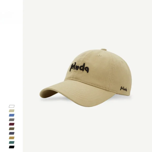 WPCTHASC0071 Cute Panda Letter Embroidered Baseball Cap Versatile Snapback Khaki