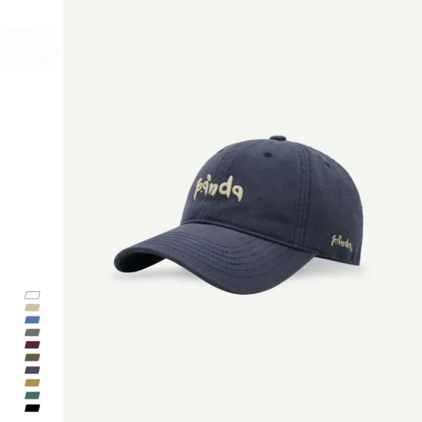 WPCTHASC0074 Cute Panda Letter Embroidered Baseball Cap Versatile Snapback Navy