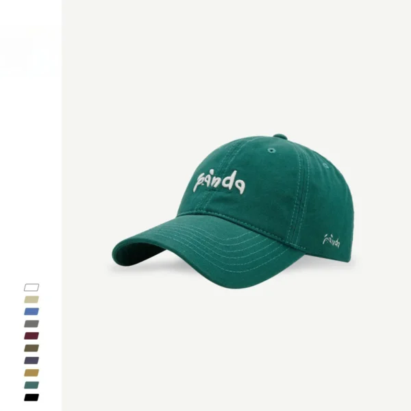 WPCTHASC0072 Cute Panda Letter Embroidered Baseball Cap Versatile Snapback Green