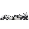 Cute Panda Life Figurine Set Multiple Poses Mini Ornament