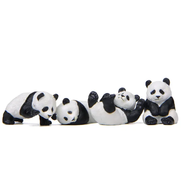 Cute Panda Life Figurine Set Multiple Poses Mini Ornament