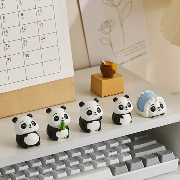 WPDTOM000032-02 Cute Panda Mini Desk Decor Ornament Car Interior Decoration Set