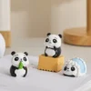 WPDTOM000032-04 Cute Panda Mini Desk Decor Ornament Car Interior Decoration Set