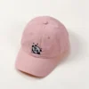 WPCTHASC0055 Cute Panda Pattern Baseball Cap Cartoon Kids Sun Protection Hat Light Pink