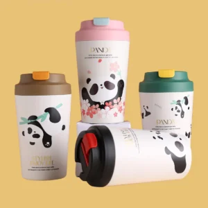 WPLSCPTM0142-0145-0145-01 Cute Panda Pattern Insulated Cup Thermos