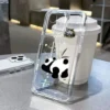Cute Panda Pattern Clear Shockproof Apple iPhone Case