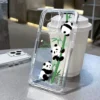 Cute Panda Pattern Clear Shockproof Apple iPhone Case