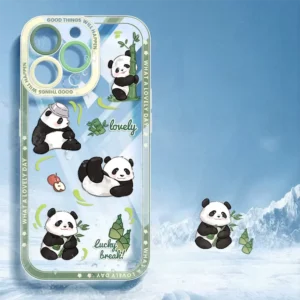 WPASPC000609-624-01 Cute Panda Pattern Full-Coverage Apple iPhone Case
