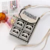 WPBGWB000152 Cute Panda Pattern Hand-Knitted Phone Bag Versatile Handbag