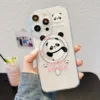 WPASPC001025 Cute Panda Pattern Magasafe Transparent Apple iPhone Case