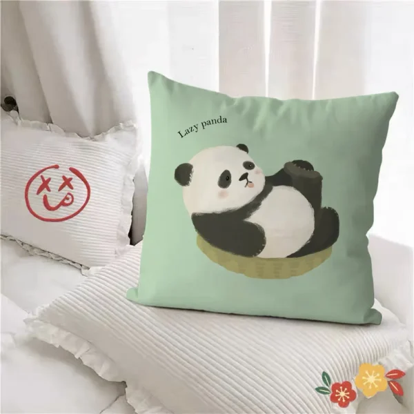 WPHHCS000028 Cute Panda Pattern Throw Pillows Living Room Sofa Cushion