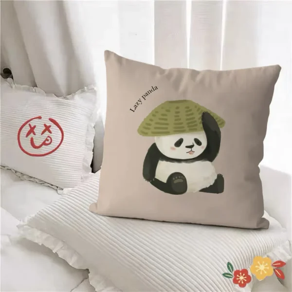WPHHCS000029 Cute Panda Pattern Throw Pillows Living Room Sofa Cushion