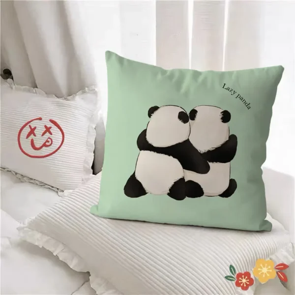 WPHHCS000032 Cute Panda Pattern Throw Pillows Living Room Sofa Cushion