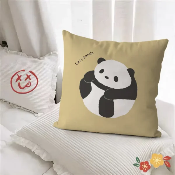 WPHHCS000027 Cute Panda Pattern Throw Pillows Living Room Sofa Cushion