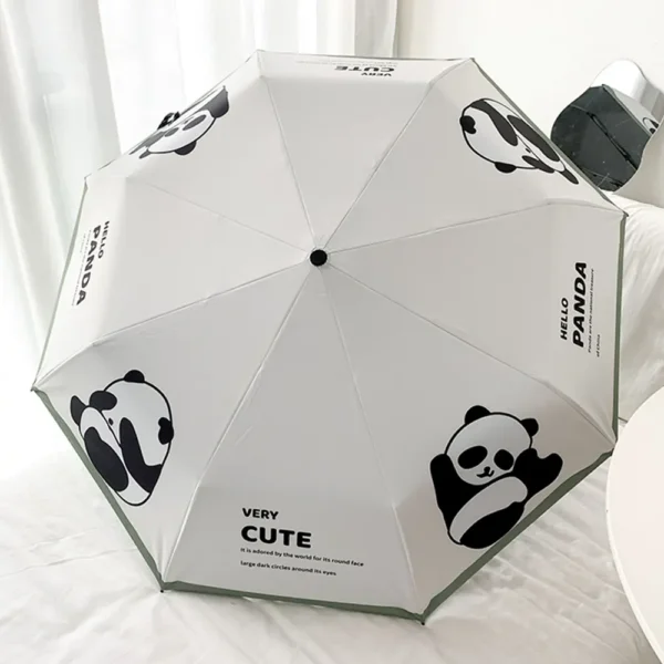 WPLSUB000263-0264-01 Cute Panda Pattern UV-Proof Umbrella