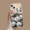 WPASPC000785 Cute Panda Photo Transparent Apple iPhone Protective Case