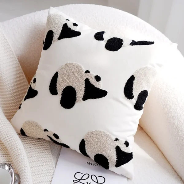 WPHHCS000049 Cute Panda Pillow Minimalist Style Sofa Cushion for Living Room