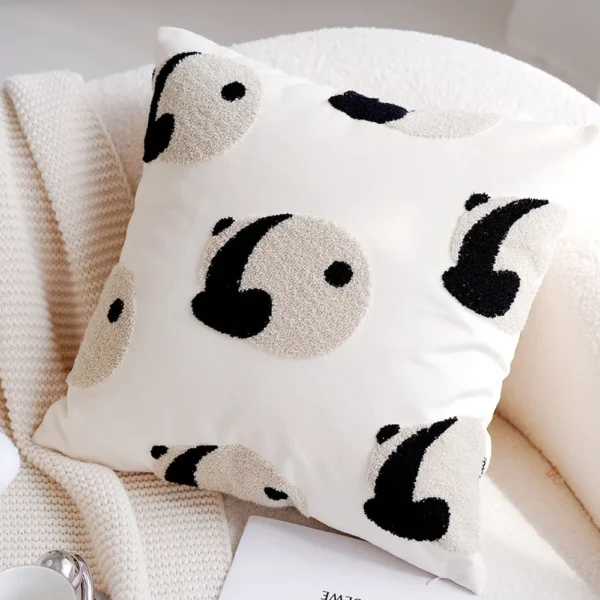 WPHHCS000051 Cute Panda Pillow Minimalist Style Sofa Cushion for Living Room