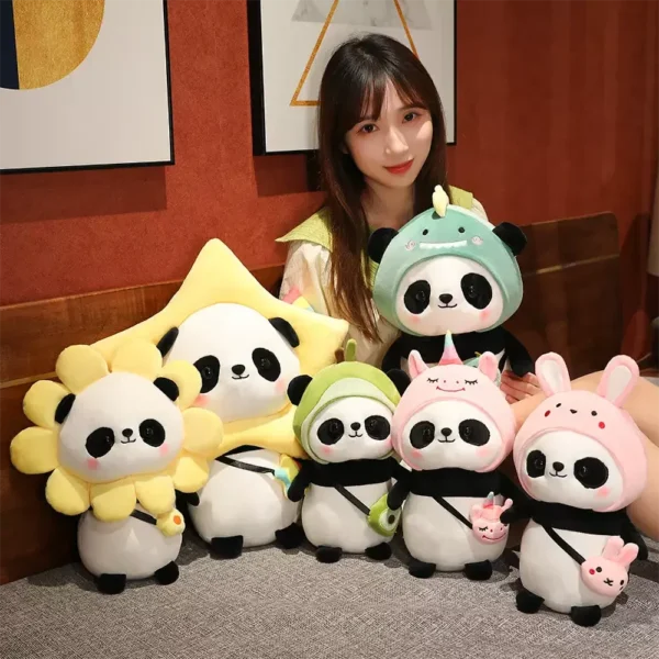 WPDTPT000104-0109-02 Cute Panda Plush Toy Stuffed Doll Gift