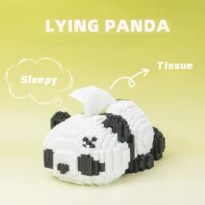 WPDTBB000184-01 Cute Panda-Shaped Tissue Box Building Blocks Home Decor