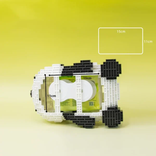 Cute Panda-Shaped Tissue Box Building Blocks Home Decor