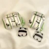 WPASEC000251-0254-01 Cute Panda Striped Design Apple AirPods Protective Case