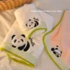 WPCTTW000167-0172-02 Cute Panda Towel Bath Towel Hair Cap 3-Piece Set Thickened
