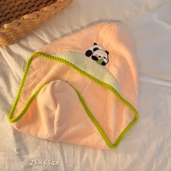 WPCTTW000172 Cute Panda Towel Bath Towel Hair Cap 3-Piece Set Thickened