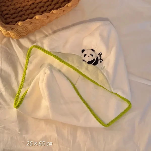 WPCTTW000171 Cute Panda Towel Bath Towel Hair Cap 3-Piece Set Thickened