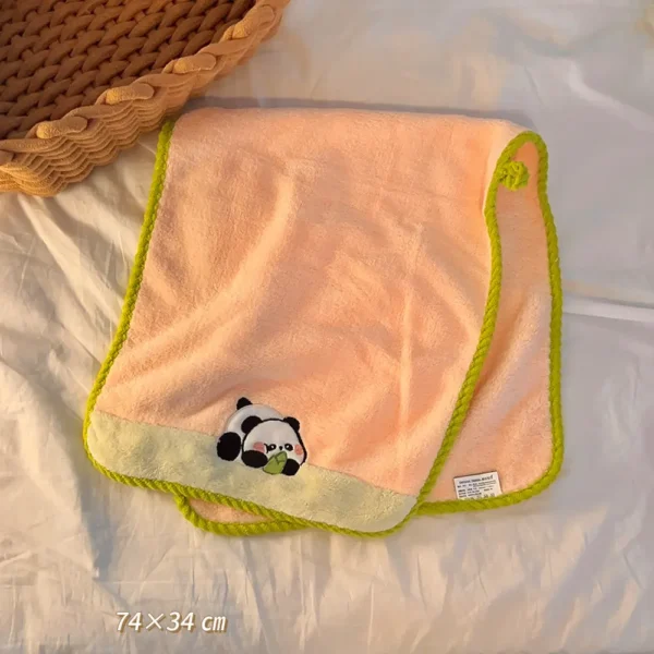 WPCTTW000170 Cute Panda Towel Bath Towel Hair Cap 3-Piece Set Thickened