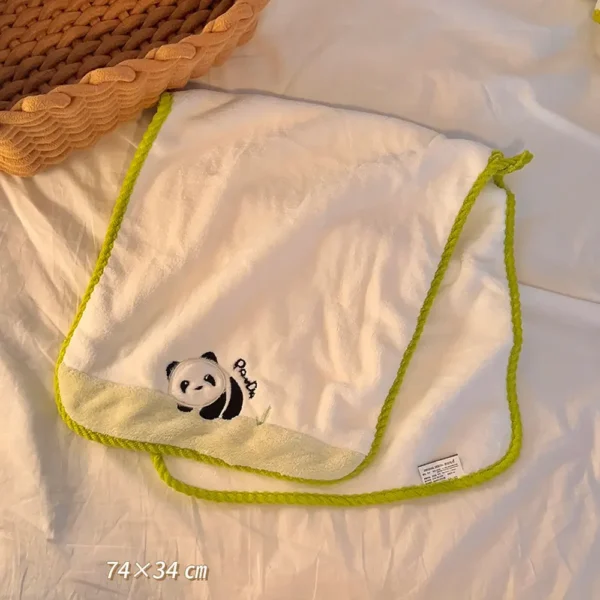 WPCTTW000169 Cute Panda Towel Bath Towel Hair Cap 3-Piece Set Thickened