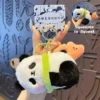 WPDCCM000077-04 Cute Plush Panda Squeaky Toy Keychain Creative Bag Charm