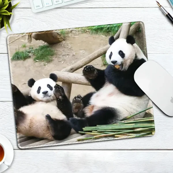 WPASMP000123 Cute Popular Panda Photo Mouse Pad Desk Mat