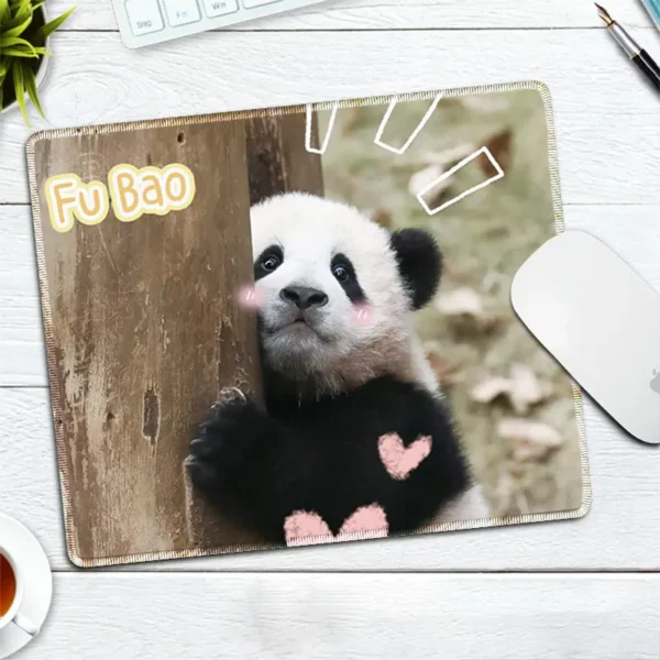 WPASMP000124 Cute Popular Panda Photo Mouse Pad Desk Mat