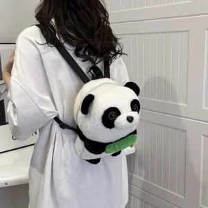 WPBGBP000057-01 Cute Realistic Plush Panda Backpack Cartoon Doll Toy Bag
