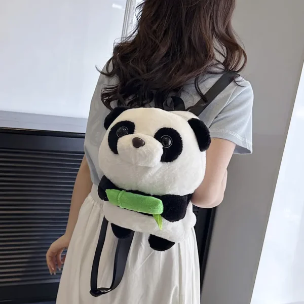 WPBGBP000057-03 Cute Realistic Plush Panda Backpack Cartoon Doll Toy Bag