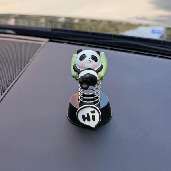 WPDTOM000035 Cute Sleeping Panda Spring Bobblehead Car Dashboard Ornament