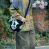WPBGST000035-0038-02 Designer Hand-Drawn Panda Series Shoulder Crossbody Bag