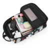 WPBGBP000051-0052-03 Designer Panda Theme Graffiti Backpack Travel Rucksack