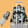 WPBGBP000051-0052-04 Designer Panda Theme Graffiti Backpack Travel Rucksack