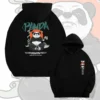 WPCTSS000320 Designer Trendy Panda Hoodie for Men Loose-Fit Sweatshirt Black