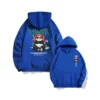 WPCTSS000355 Designer Trendy Panda Hoodie for Men Loose-Fit Sweatshirt Blue