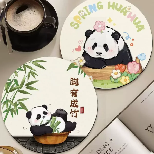 Dining Table Heat-Resistant Mat Cartoon Panda Placemat Coaster