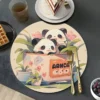 Dining Table Heat-Resistant Mat Cartoon Panda Placemat Coaster