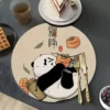 Dining Table Heat-Resistant Mat Cartoon Panda Placemat Coaster
