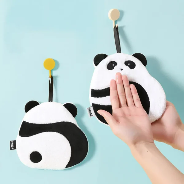 WPCTTW000164-0165-02 Double-Layer Hand Towel Cartoon Panda Absorbent Towel
